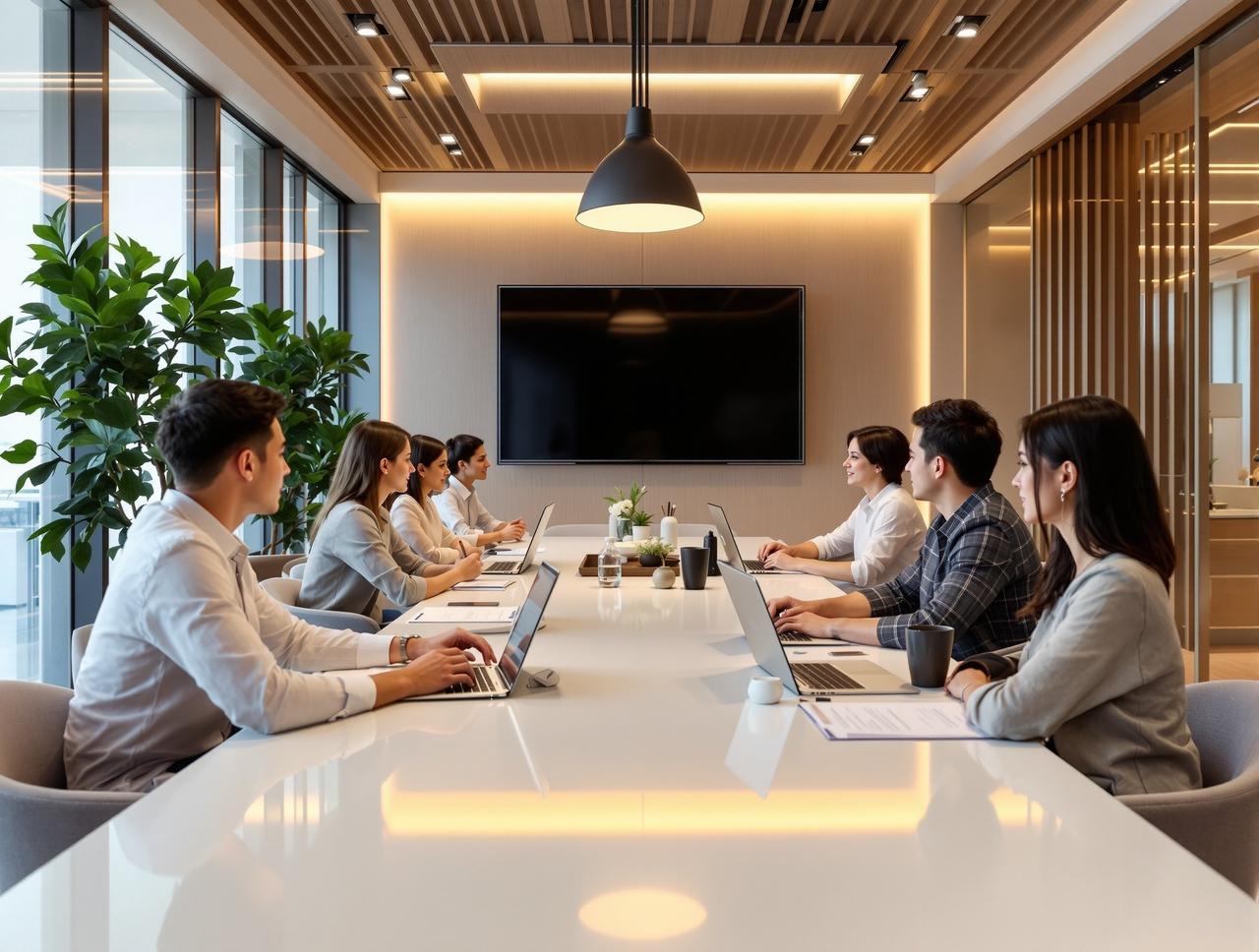 在线电影院总部办公环境 - 现代化影视传媒公司
